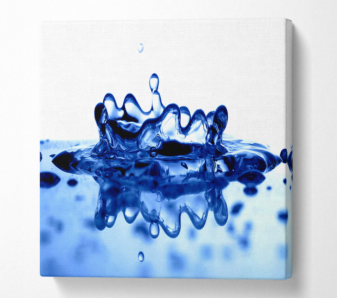 A Canvas Print of A Drop Of Juice Blue Canvas Art