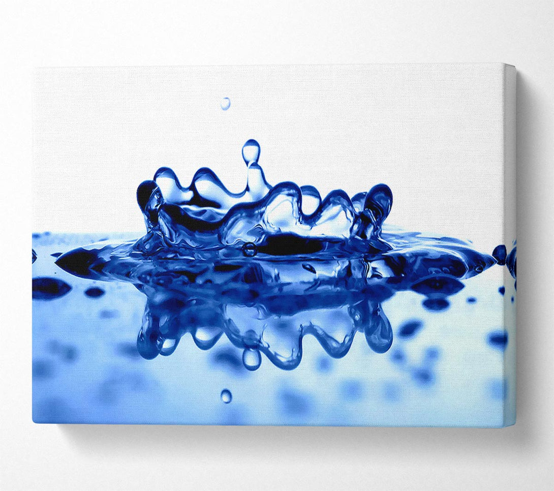  A Canvas Print of A Drop Of Juice Blue Canvas Art
