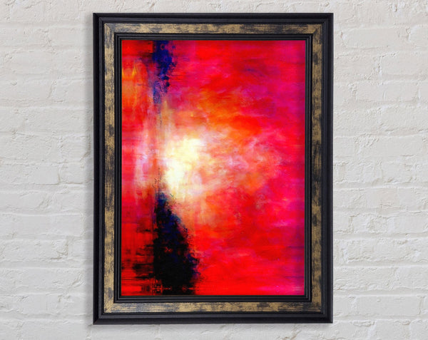 Abstract Pink River Framed Print