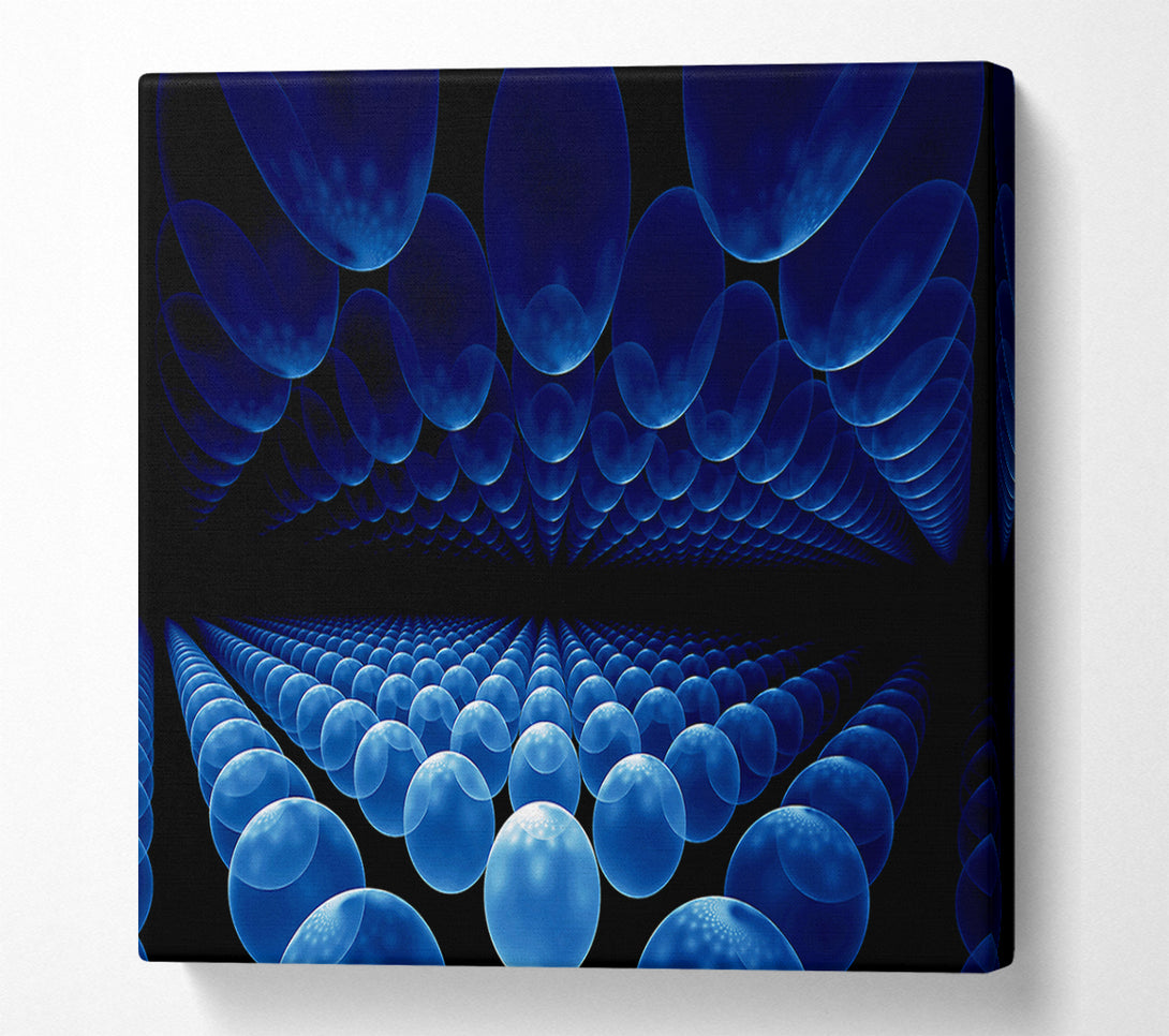  A Canvas Print of Alien Life Pods Blue Canvas Art