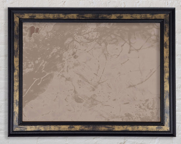 Beige Splash Framed Print