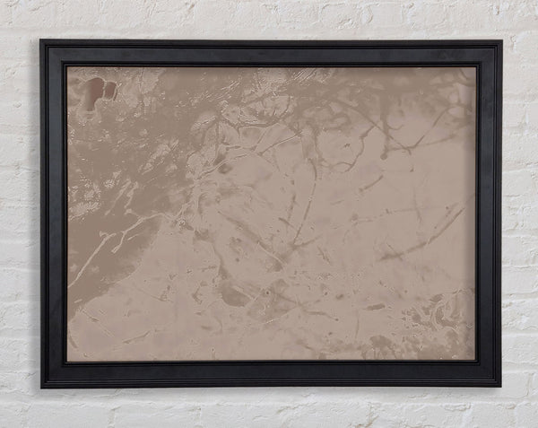 Beige Splash Framed Print