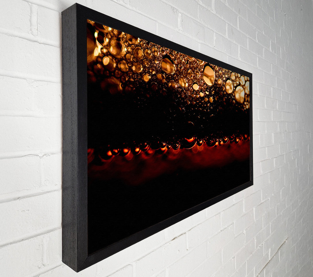  A Canvas Print of Black Beer Bubbles Canvas Wall Art