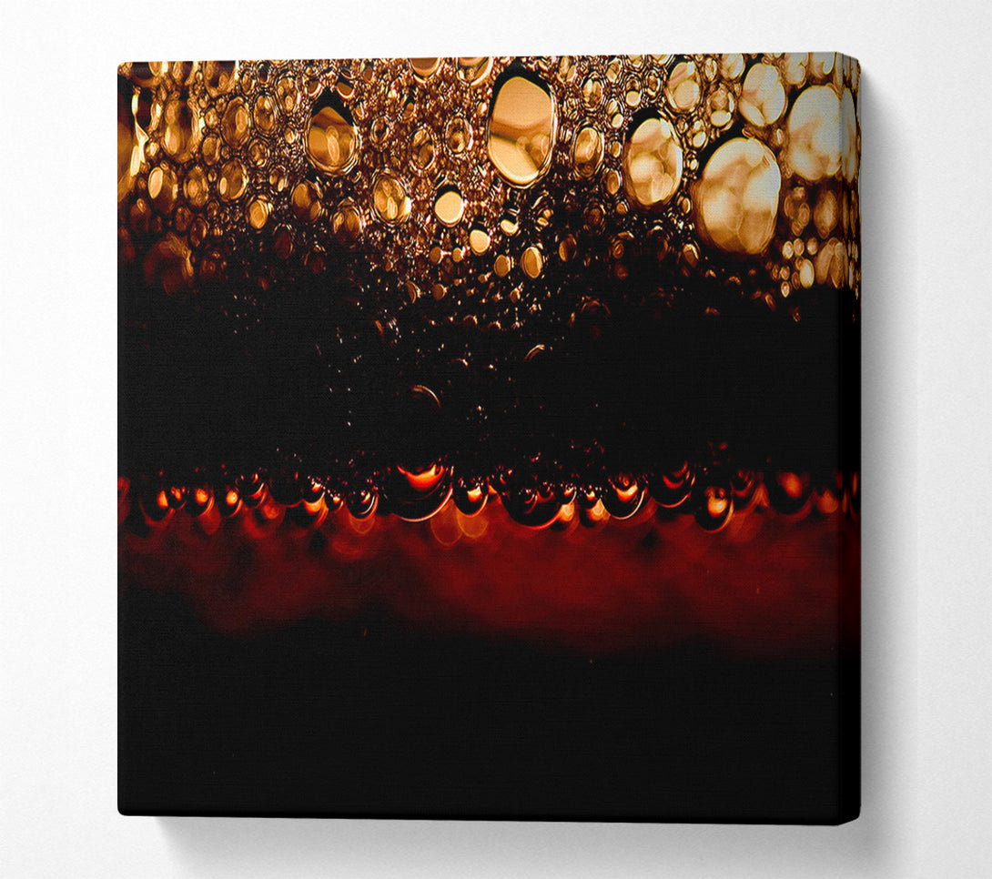  A Canvas Print of Black Beer Bubbles Canvas Wall Art