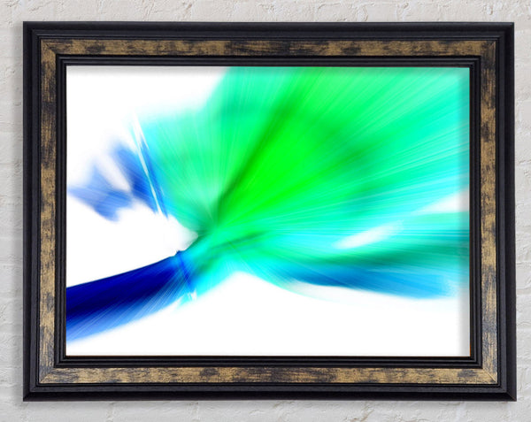 Blue Green Celebration Framed Print
