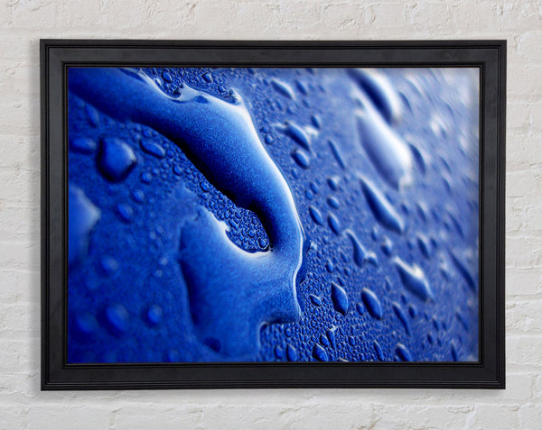 Blue Liquid Framed Print