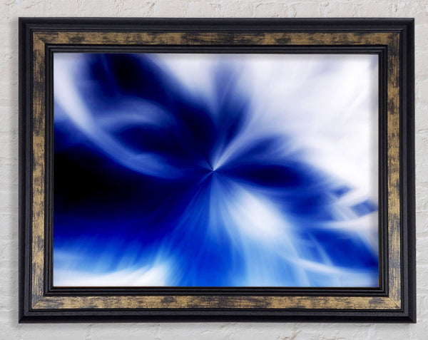 Blue Magical Daisy Centre Framed Print