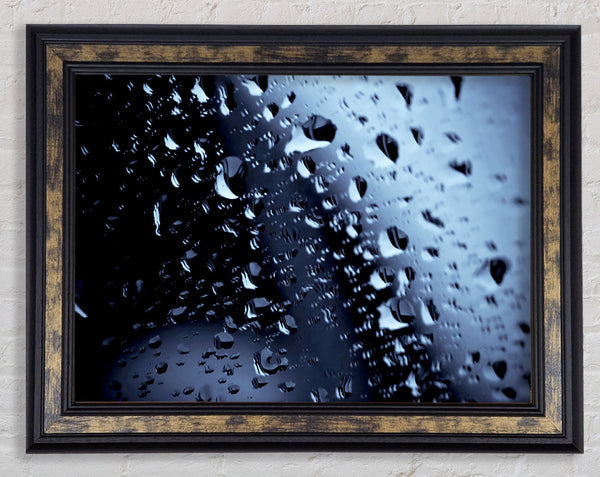Blue Rain Framed Print
