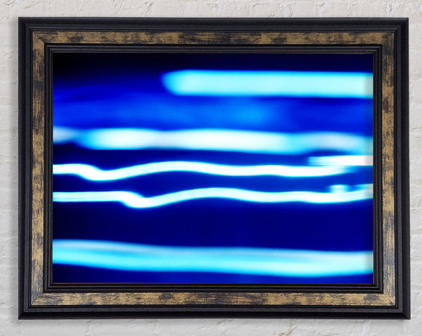 Blue Ripples Of Light Framed Print