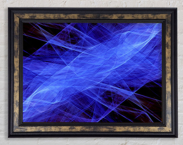 Blue Sound Wave Framed Print