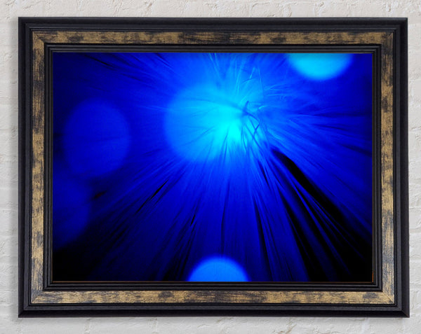 Blue Spot Lights Framed Print