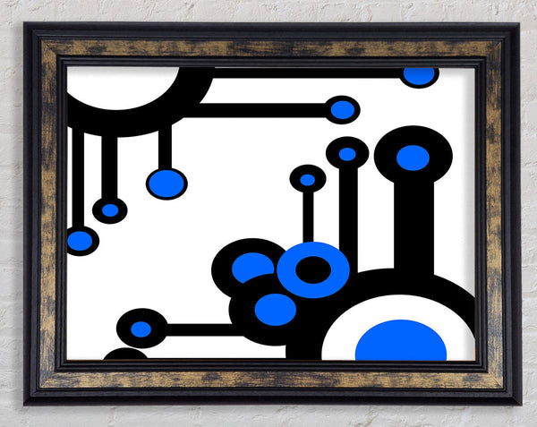 Blue Sun Rays Framed Print