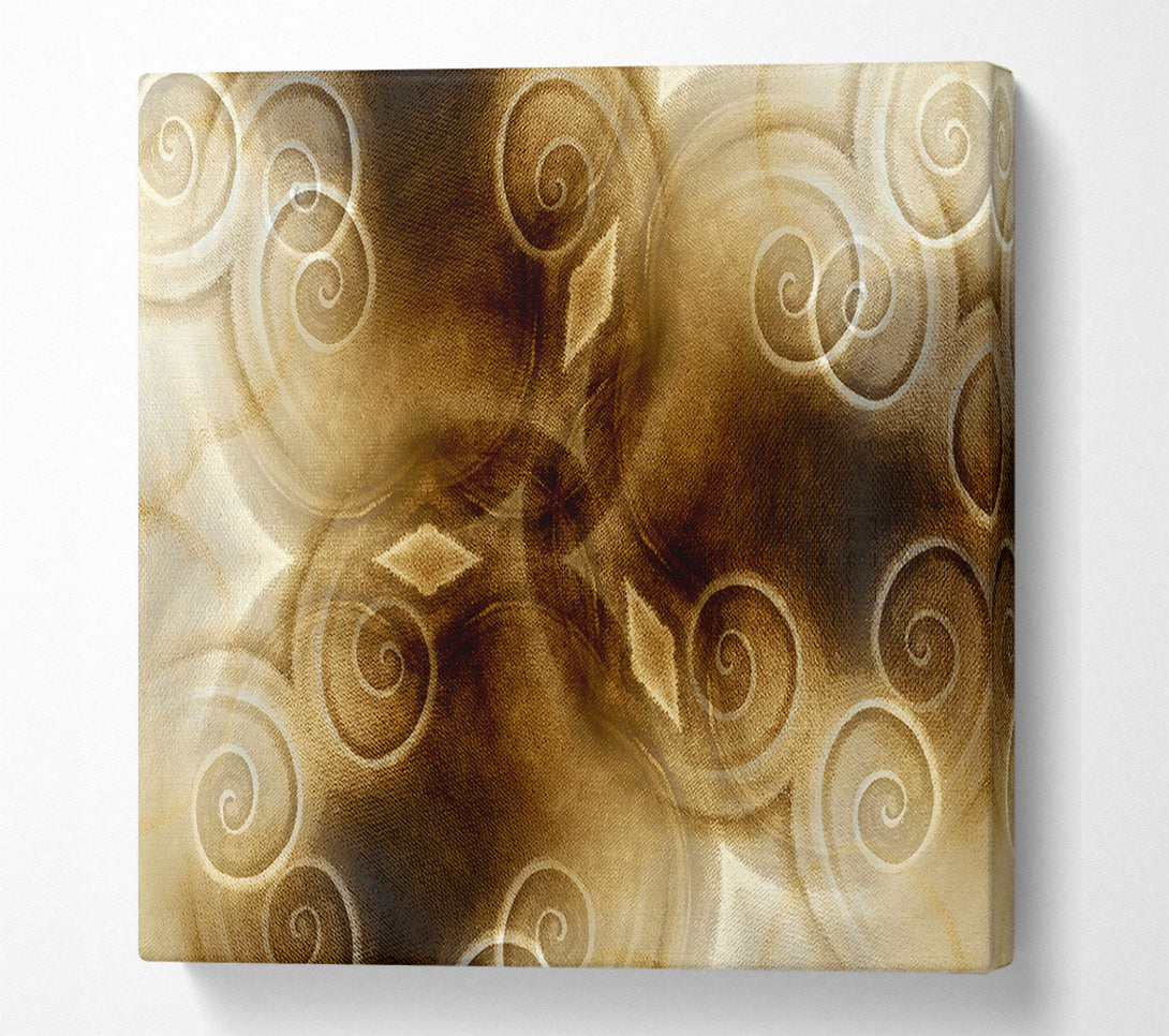  A Canvas Print of Caramel Swirls Canvas Wall Art