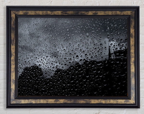 City In The Rain Framed Print