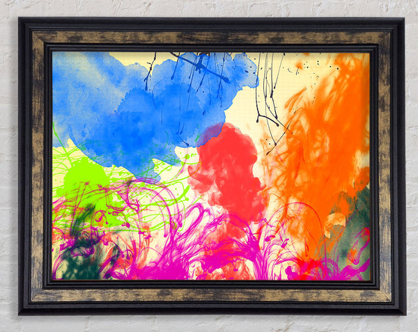 Colourful Clouds In The Garden Framed Print