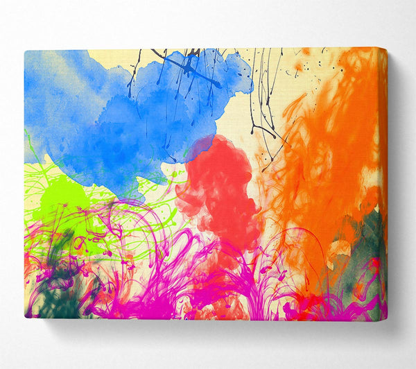  A Canvas Print of Colourful Clouds In The Garden Canvas Print