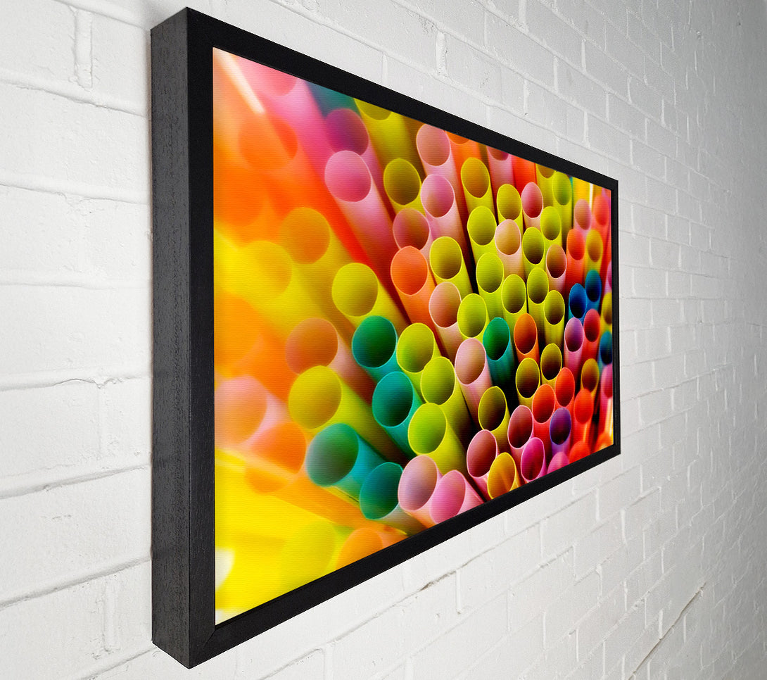  A Canvas Print of Colourful Straws Canvas Print