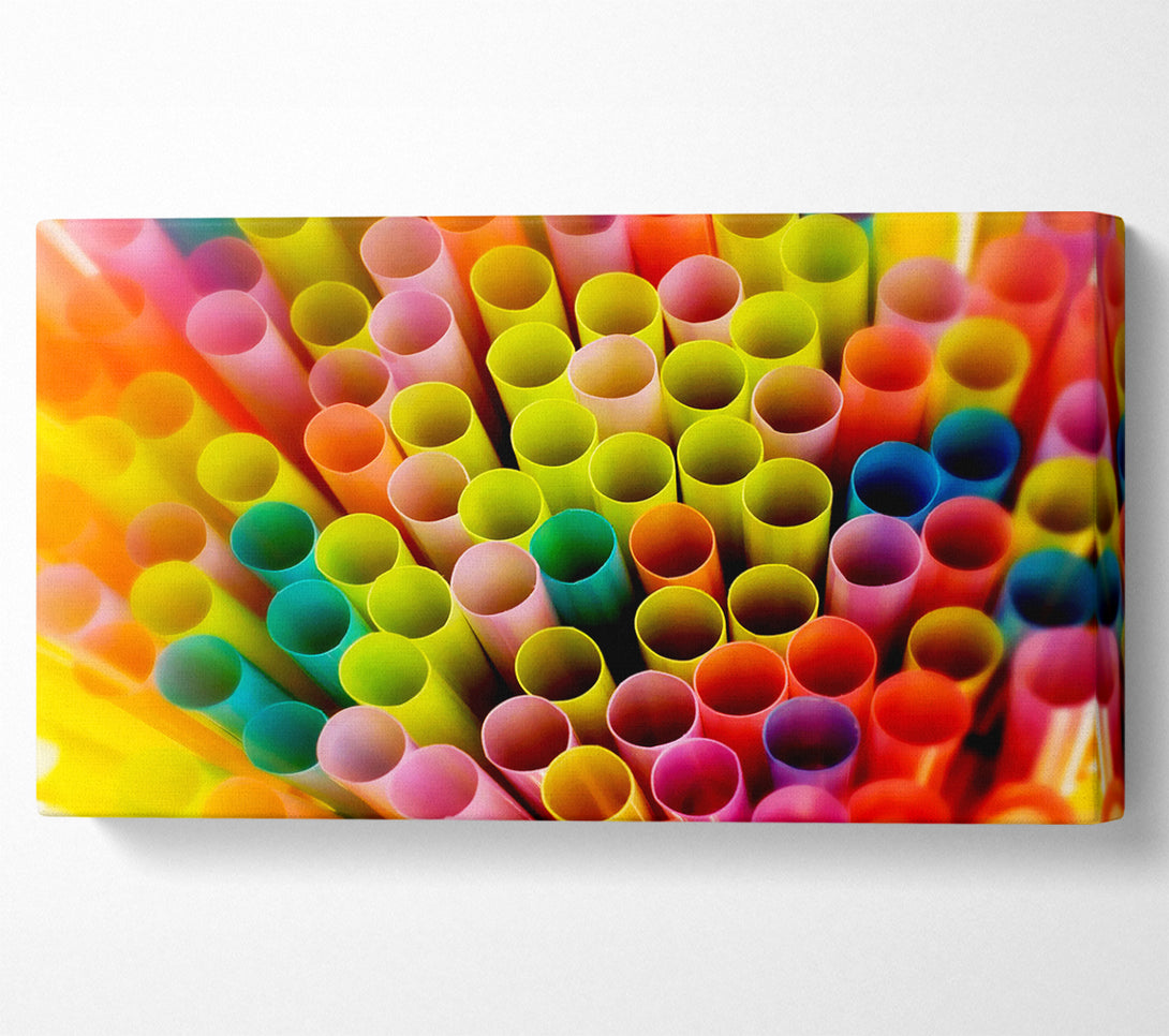  A Canvas Print of Colourful Straws Canvas Print