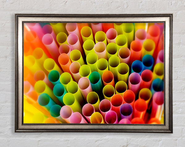 Bunte Strohhalme