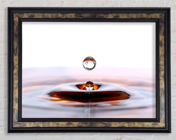 Liquid Droplet Framed Print