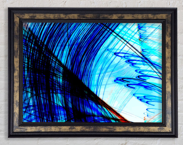 Electrical Blues Framed Print