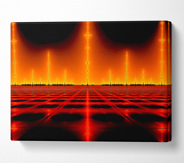  A Canvas Print of Electrical Fire Grid Canvas Print