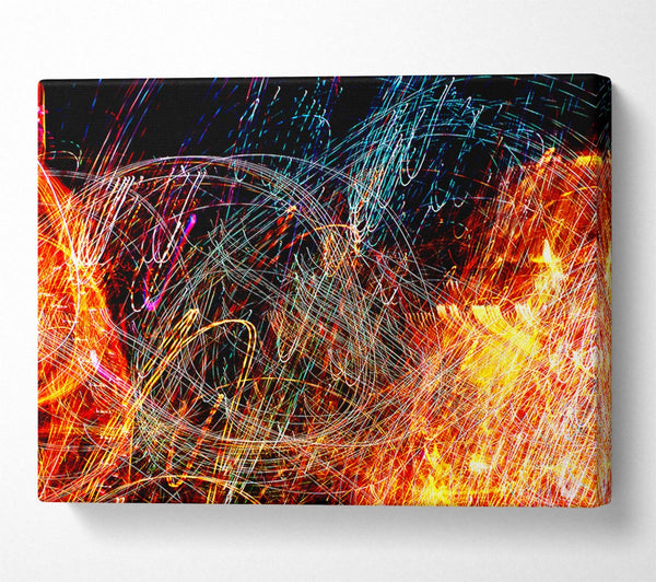  A Canvas Print of Fairground Lights Intense Canvas Wall Art