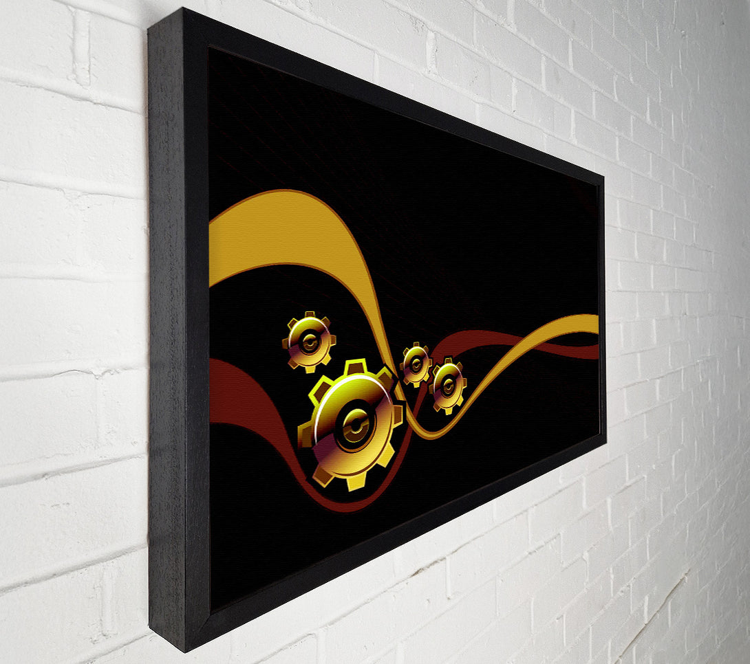  A Canvas Print of Gold Cogs Of Time Canvas Print