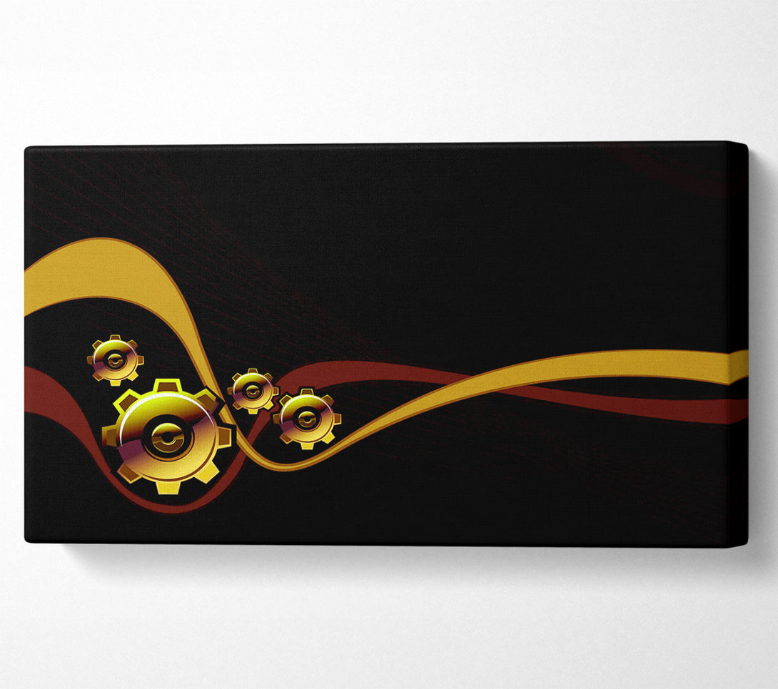  A Canvas Print of Gold Cogs Of Time Canvas Print