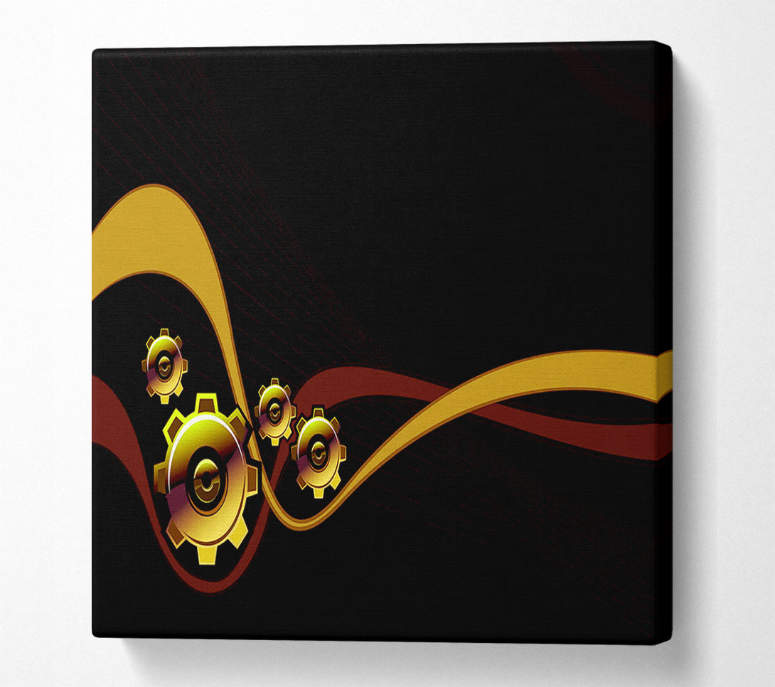  A Canvas Print of Gold Cogs Of Time Canvas Print