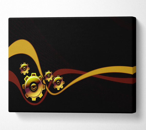  A Canvas Print of Gold Cogs Of Time Canvas Print