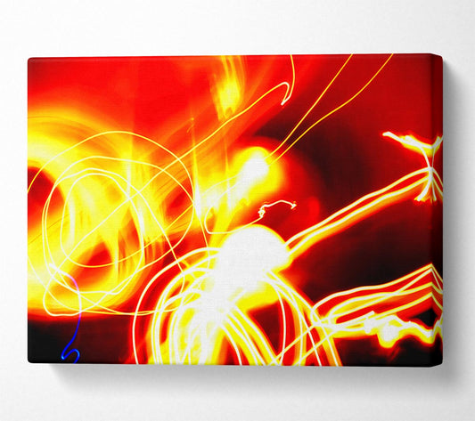 Golden Lava Fury Canvas Wall Art