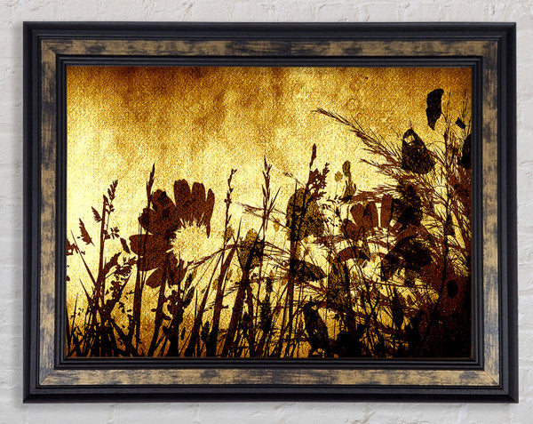 Golden Light Flower Framed Print