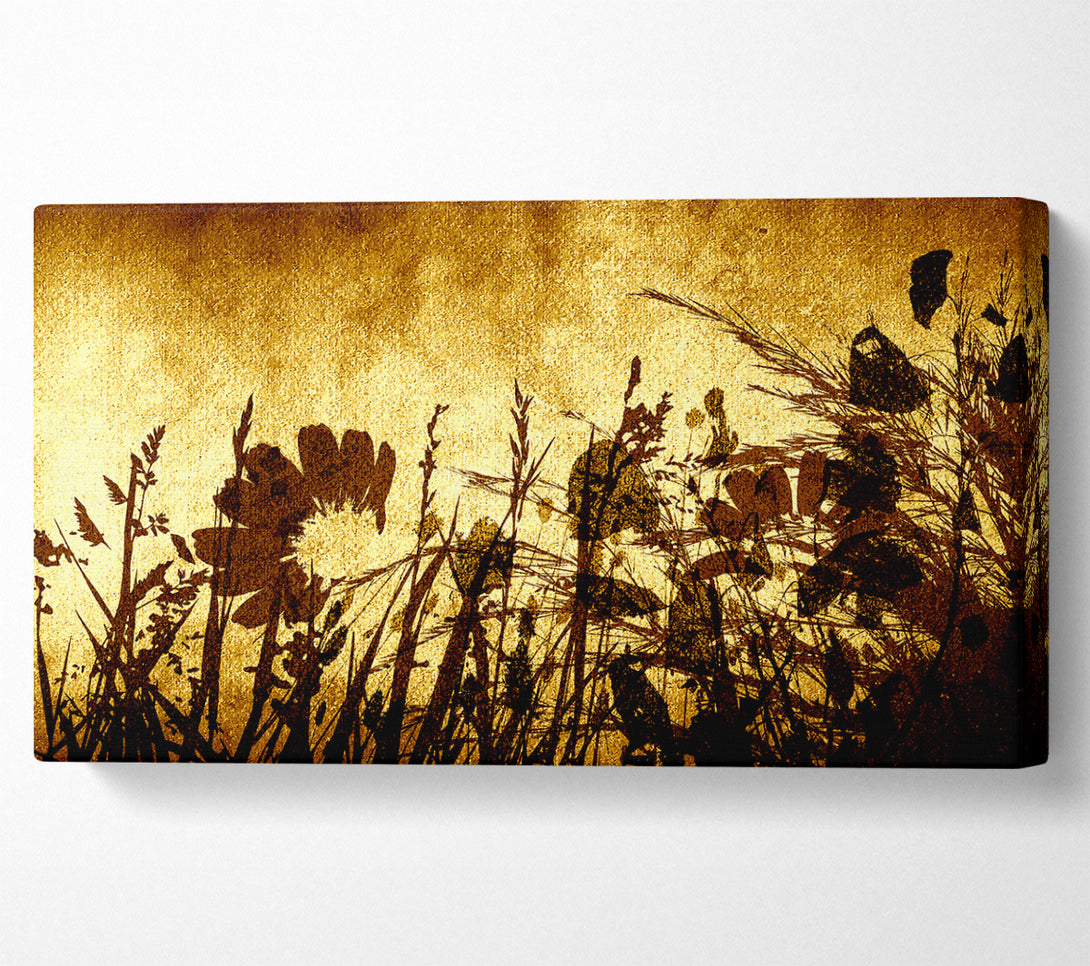  A Canvas Print of Golden Light Flower Canvas Print
