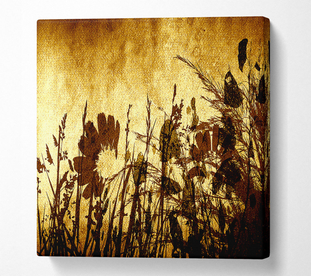  A Canvas Print of Golden Light Flower Canvas Print