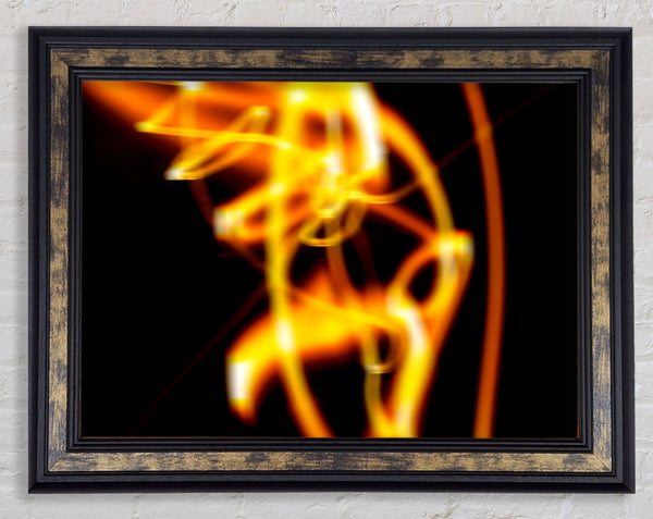 Golden Light Rings Framed Print