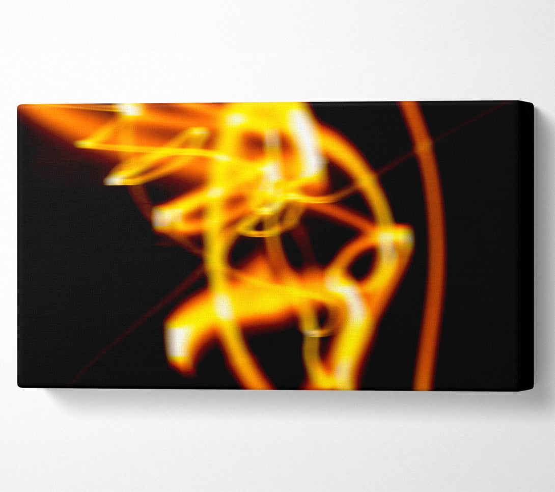 A Canvas Print of Golden Light Rings Canvas Print