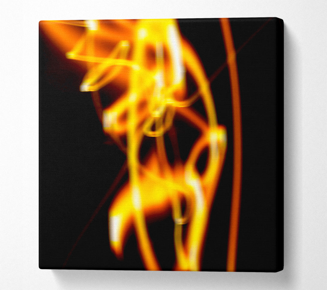  A Canvas Print of Golden Light Rings Canvas Print