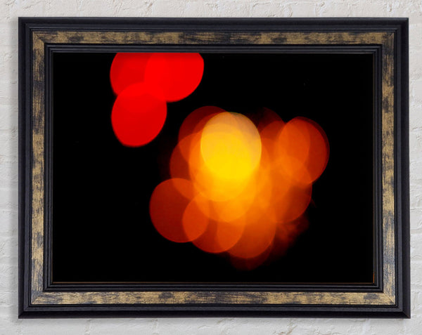Golden Red Berries Framed Print