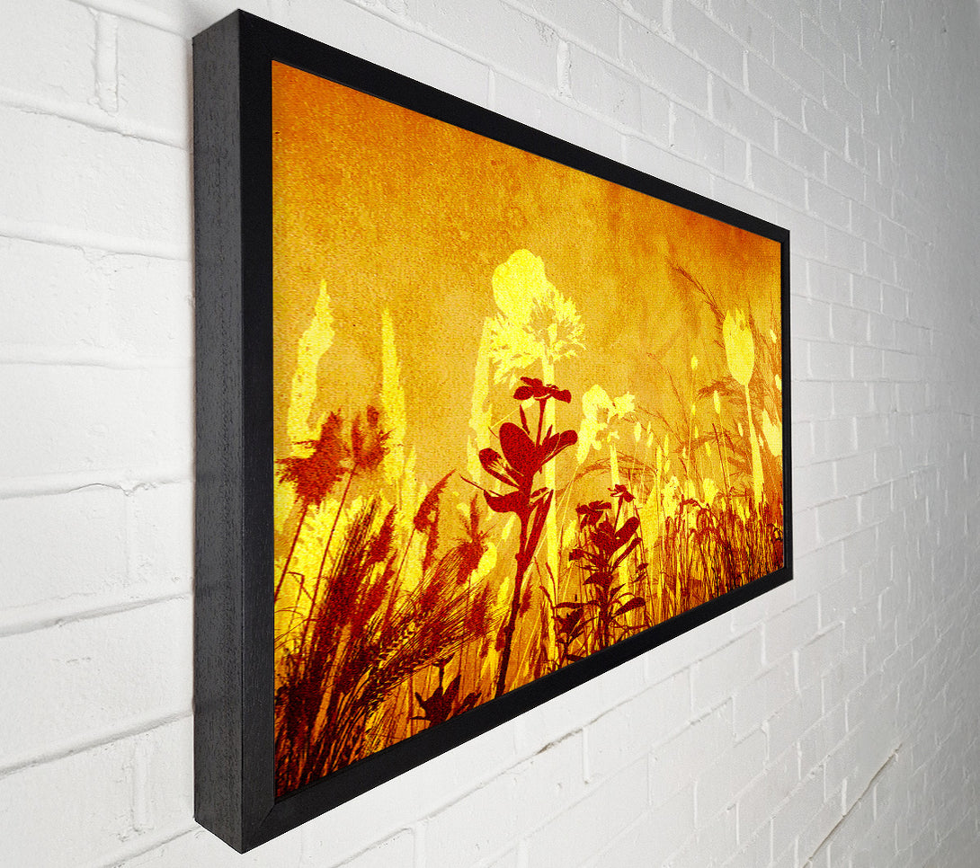  A Canvas Print of Golden Slash Flowers Canvas Wall Art