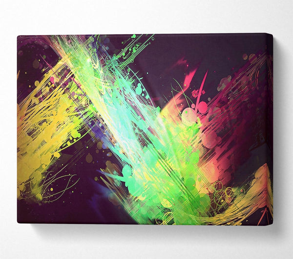  A Canvas Print of Colourful Light Bubbles Canvas Wall Art
