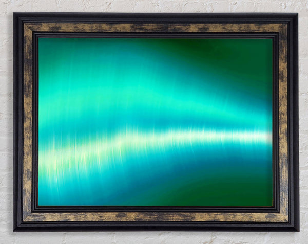 Green Shock Wave Framed Print