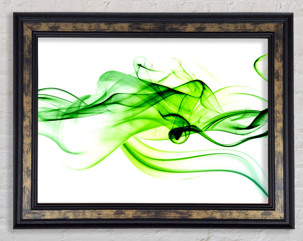 Green Smoke Framed Print