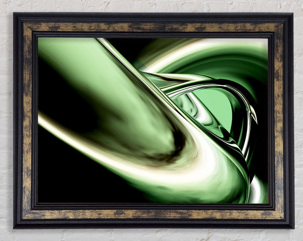 Green Time Tunnel Framed Print