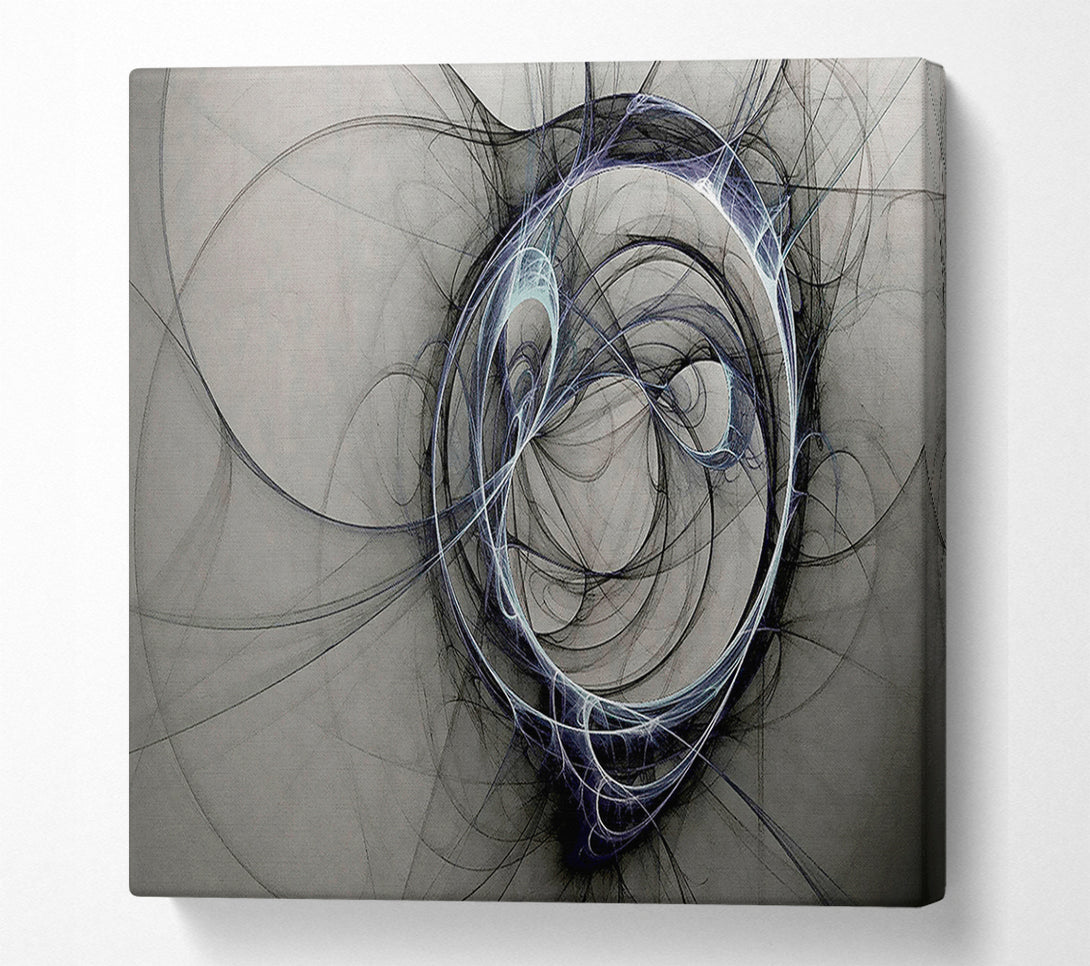  A Canvas Print of Grey Planet Twist Canvas Art