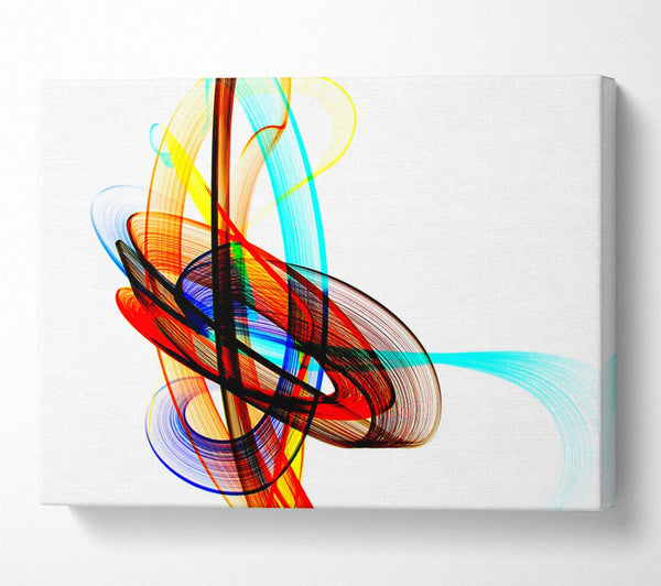  A Canvas Print of Helter Skelter Rainbow White Canvas Art