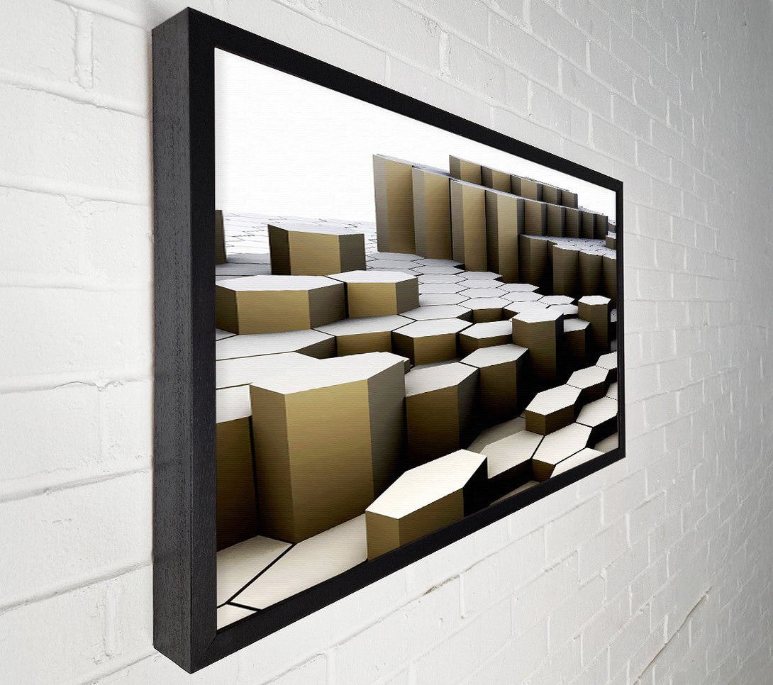 A Canvas Print of Hexagon Mountain Canvas Print