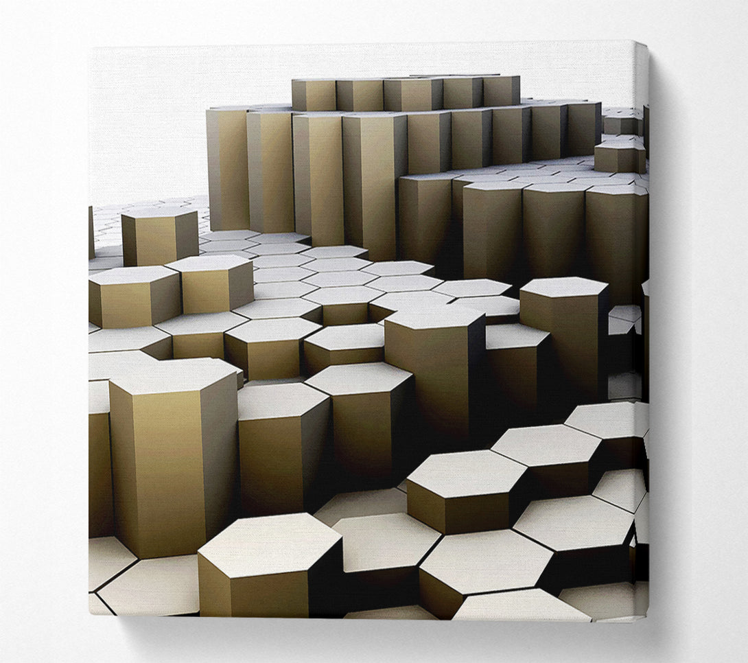  A Canvas Print of Hexagon Mountain Canvas Print