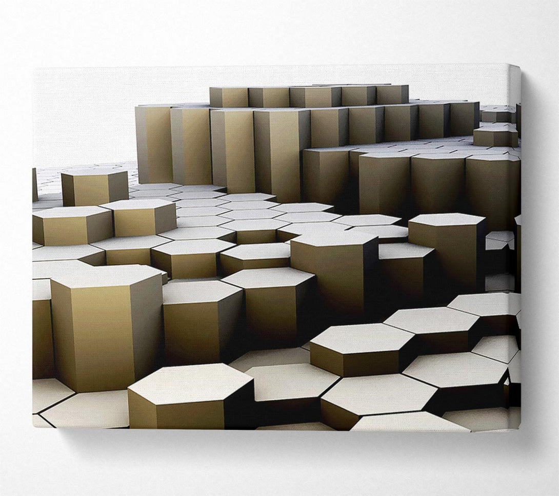  A Canvas Print of Hexagon Mountain Canvas Print