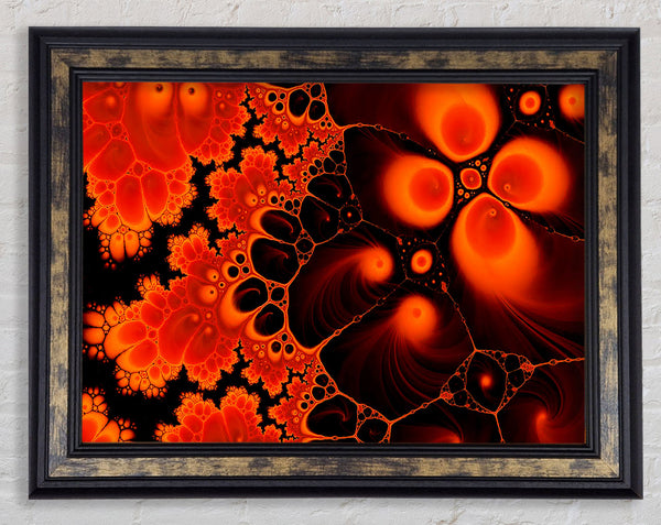 Hydrolysis Dream Red Orange Framed Print